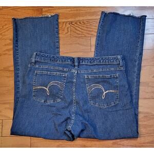 LEE Classic Stretch Denim Jeans Women's Size 16 Short Frayed Raw Hem